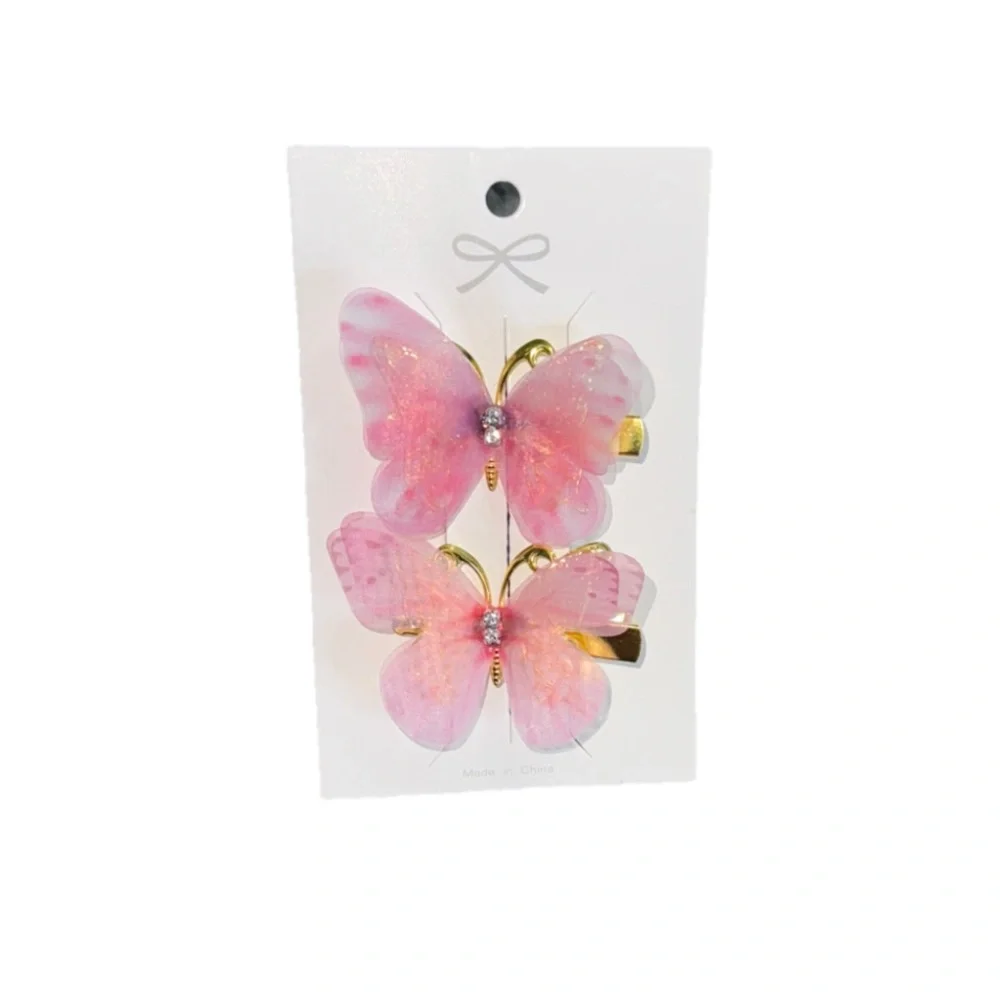 Set of 2 Butterfly Hair Clips Universal Hair Accessories 1.57 inches